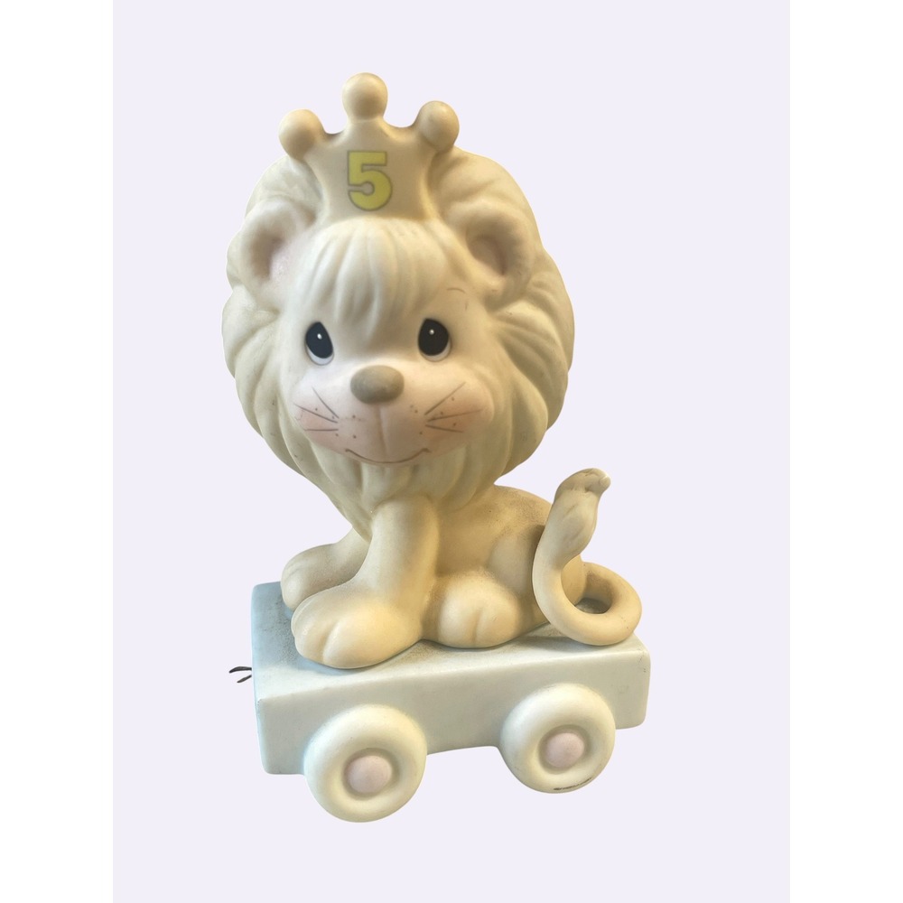 Precious Moments Birthday Train Lion Figurine 5 Five Year Old Porcelain 15989